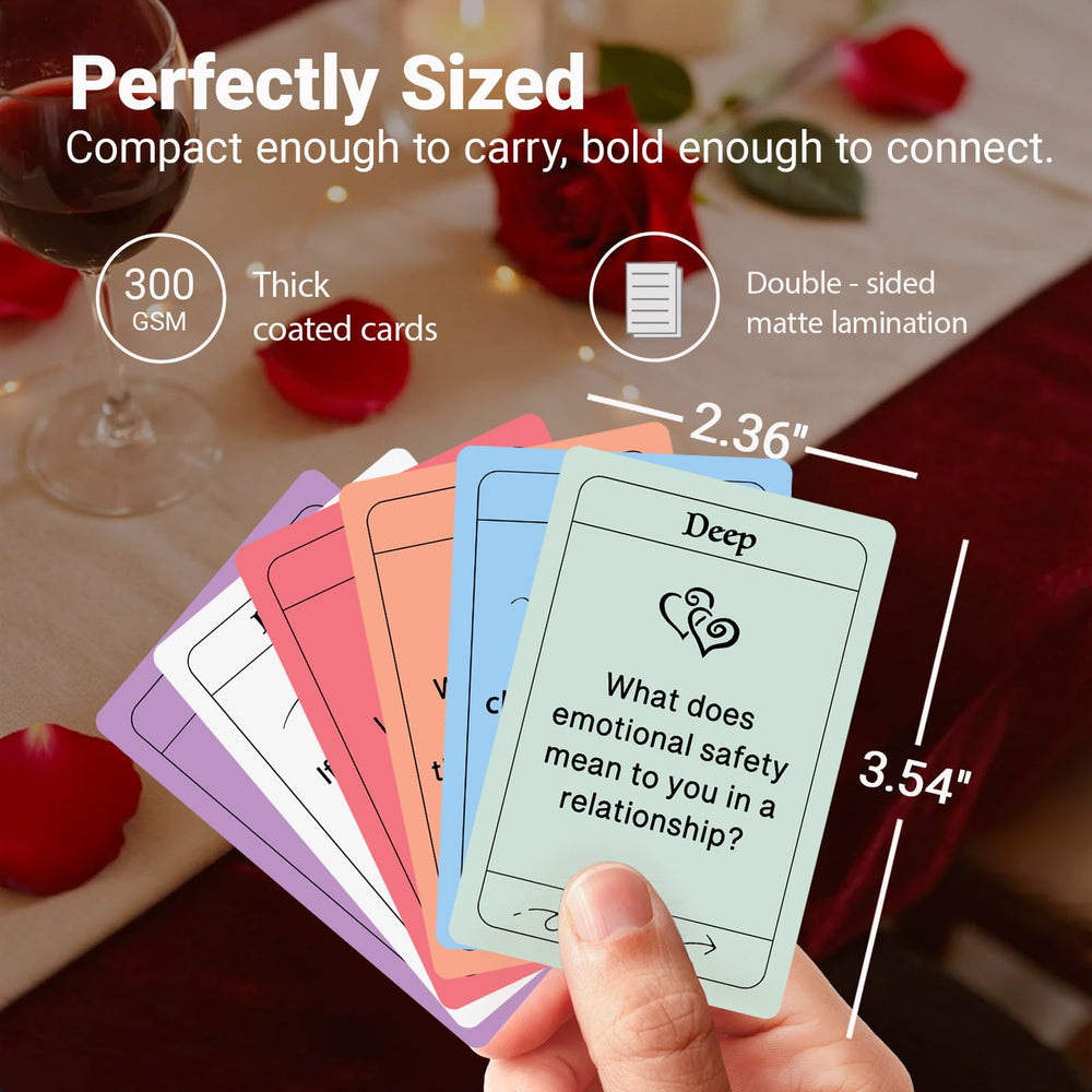 Nuyviare Couples Games guide card adds usage tips for confident conversations.