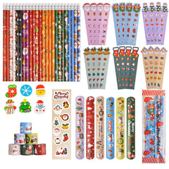NVAZIOP Christmas pencils in festive wrappers ideal for classroom gift exchanges