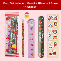 NVAZIOP Christmas rulers in bright designs for tidying up lessons