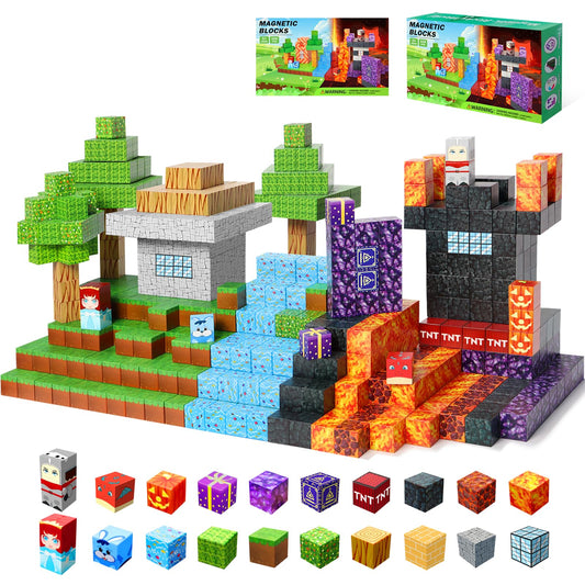 NVDILO magnetic blocks forest-princess scene boosts imaginative play and storytelling.