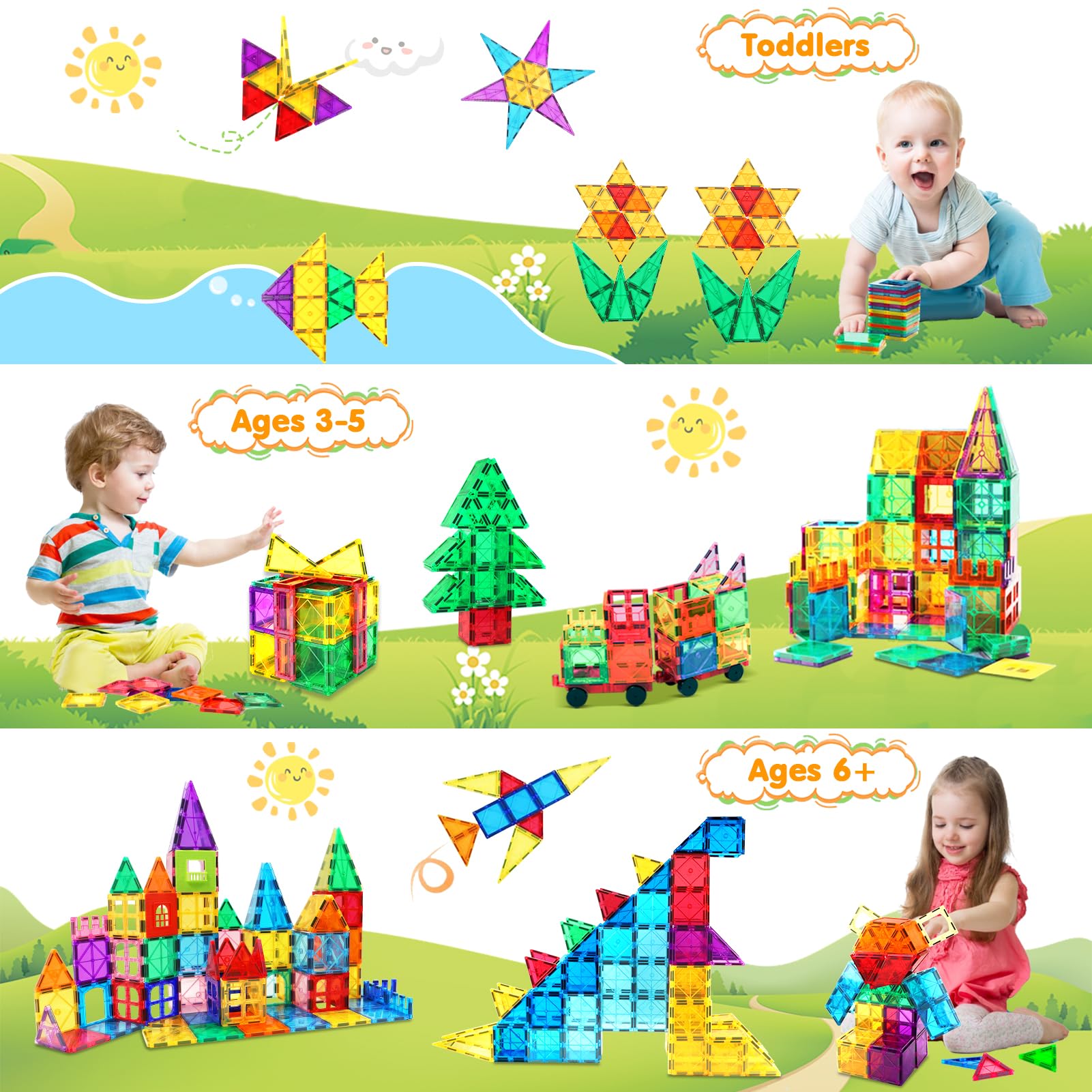 NVHH magnetic tiles include two cars for dynamic pretend play