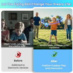 NWLAEWR Flying Orb Ball soft-shell design enhances safety and durability.