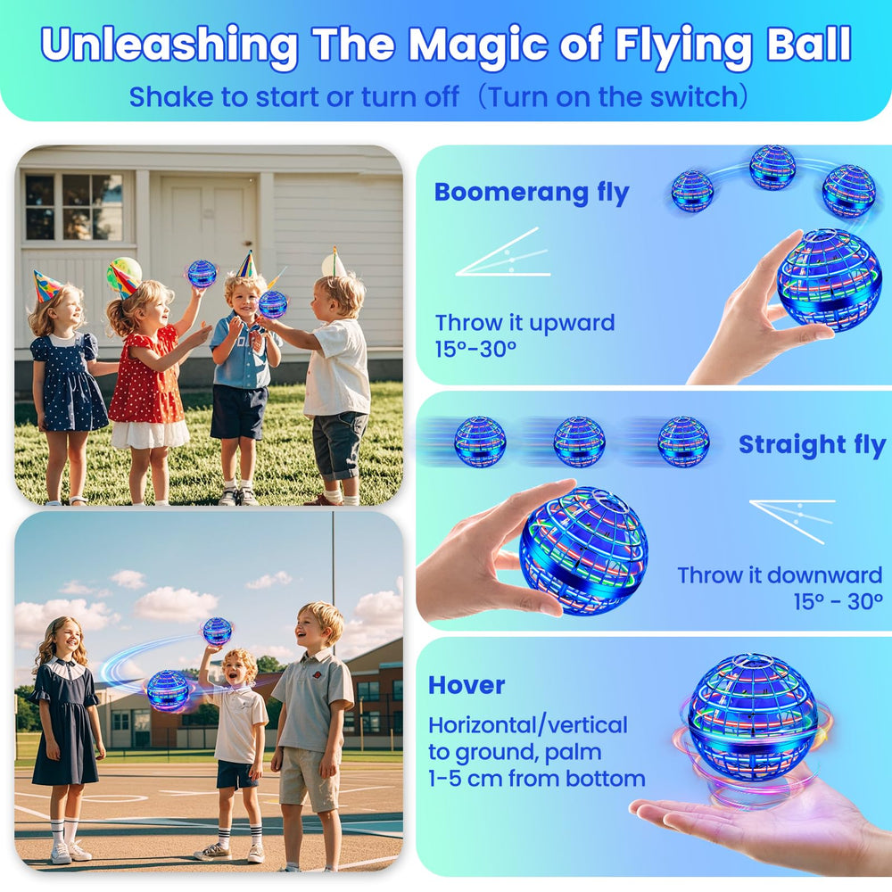 NWLAEWR Flying Orb Ball Toy in-hand control for dynamic tricks.