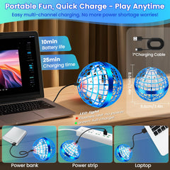 NWLAEWR Flying Orb Ball charging indicator shows status for quick setup.