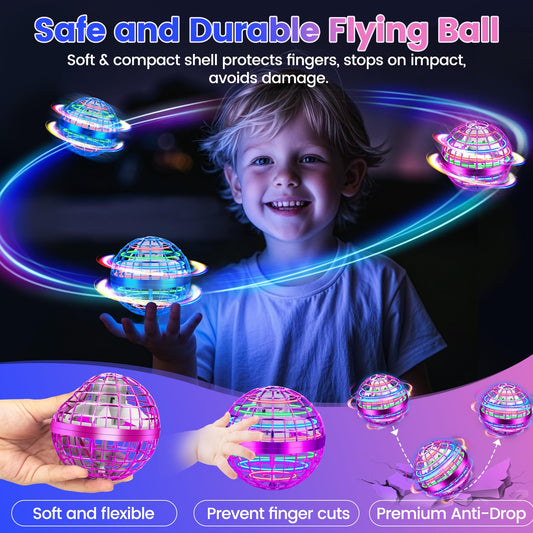 NWLAEWR Flying Orb Ball LED glow during flight creates a captivating night display