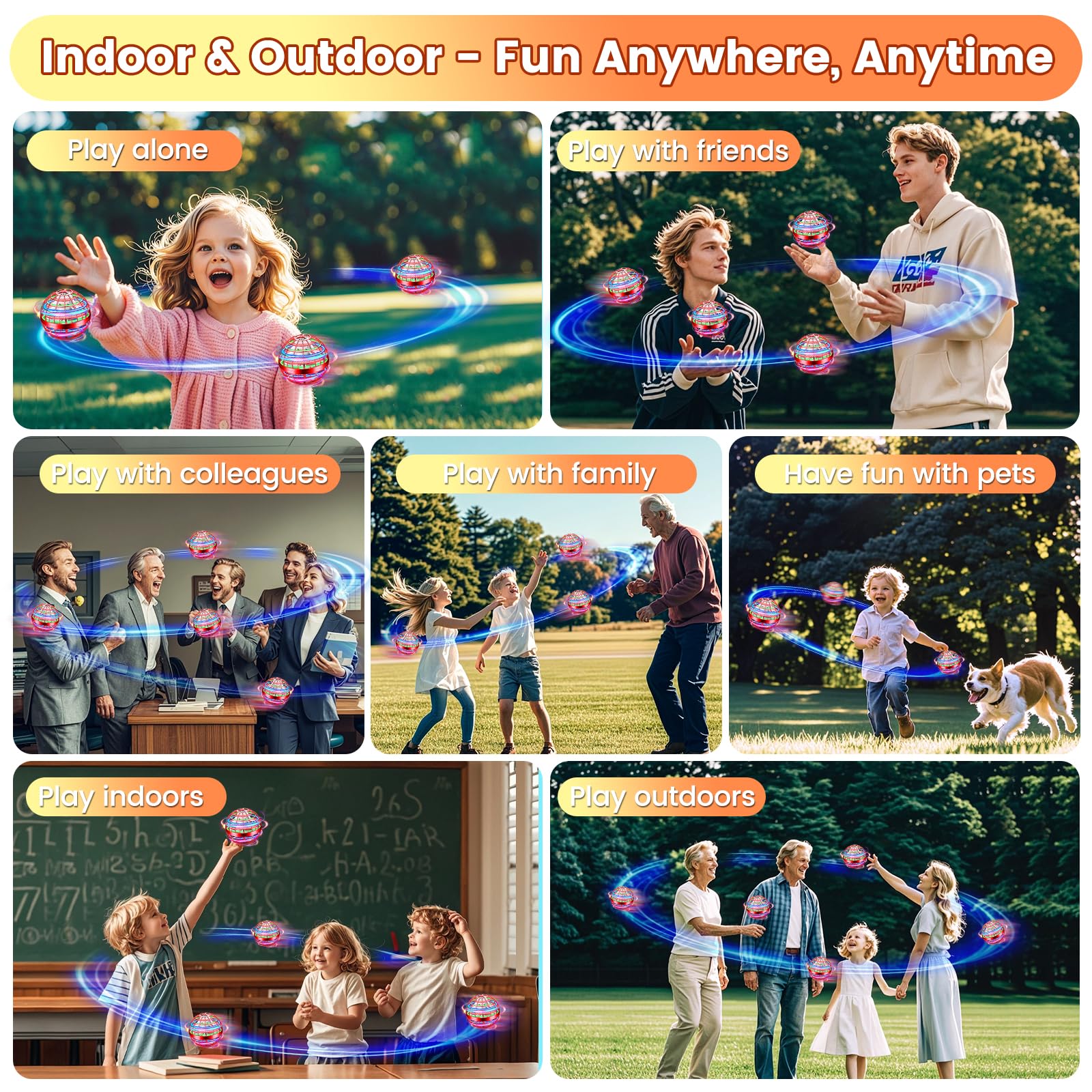 NWLAEWR Soft-shell flying ball ready for safe indoor or outdoor adventures