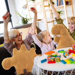 NXCHIZS Dino Nugget Pillow Bed Display showcases playful decor for kids' rooms.