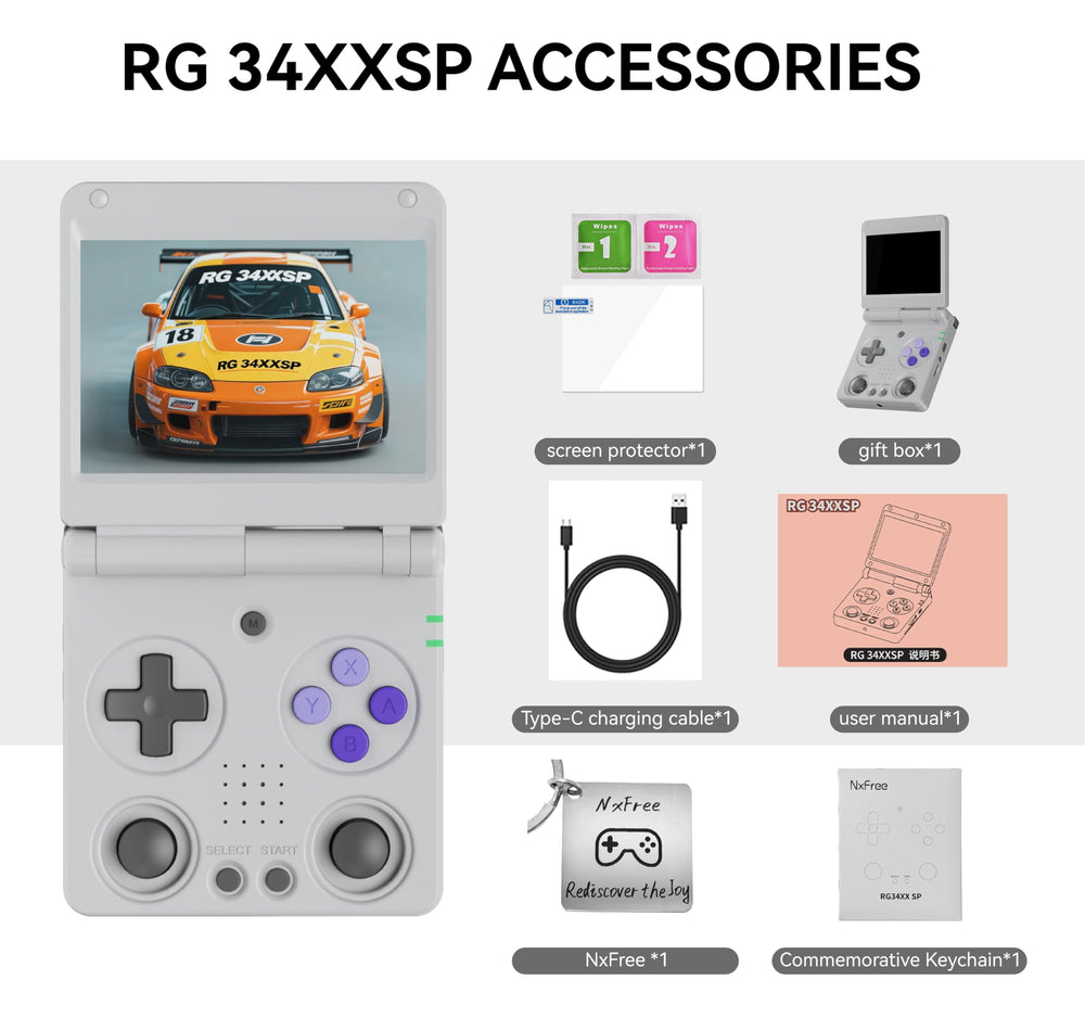 NxFree RG34XXSP ships with 64GB and 5000+ games for retro fun