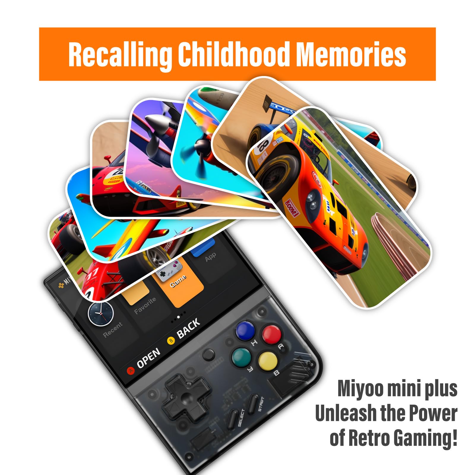 NxFree Miyoo Mini Plus 3000mAh battery enables long gaming sessions.