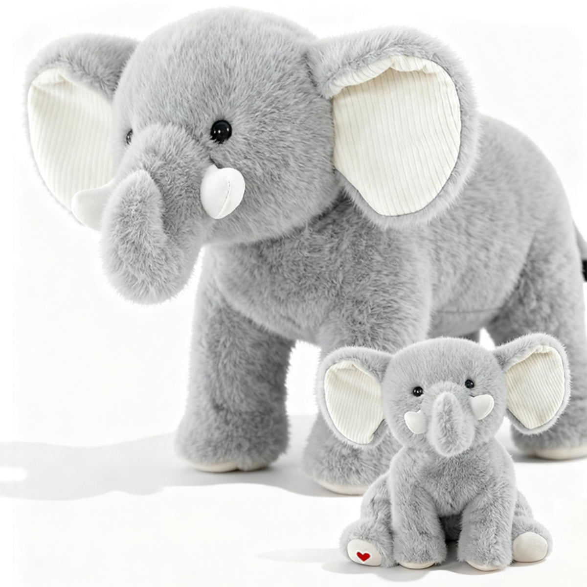 NXLPJH mom-elephant-18in plush sits upright for cozy playtime and display