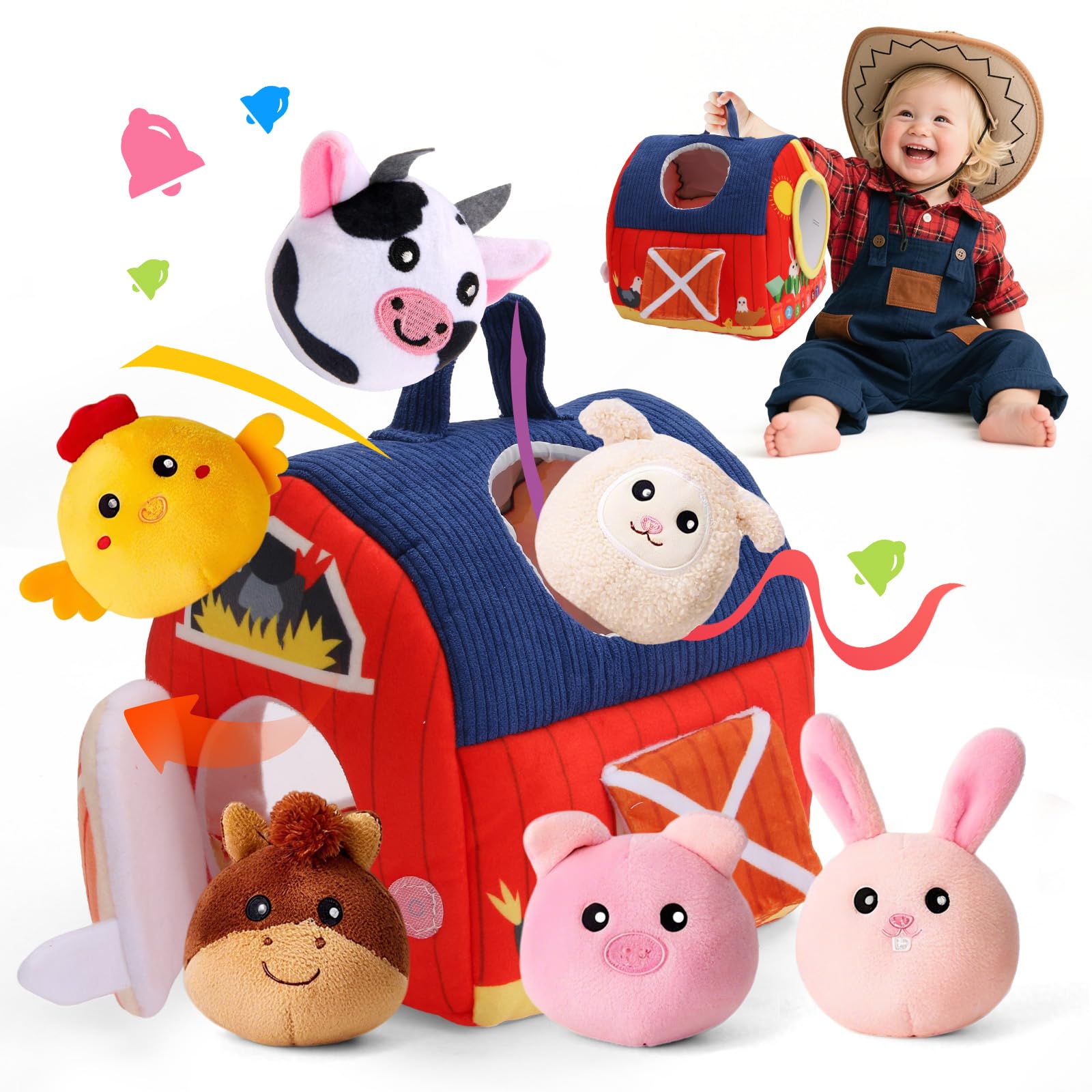 NXLPJH Surprise Barn setup invites tactile exploration for babies.