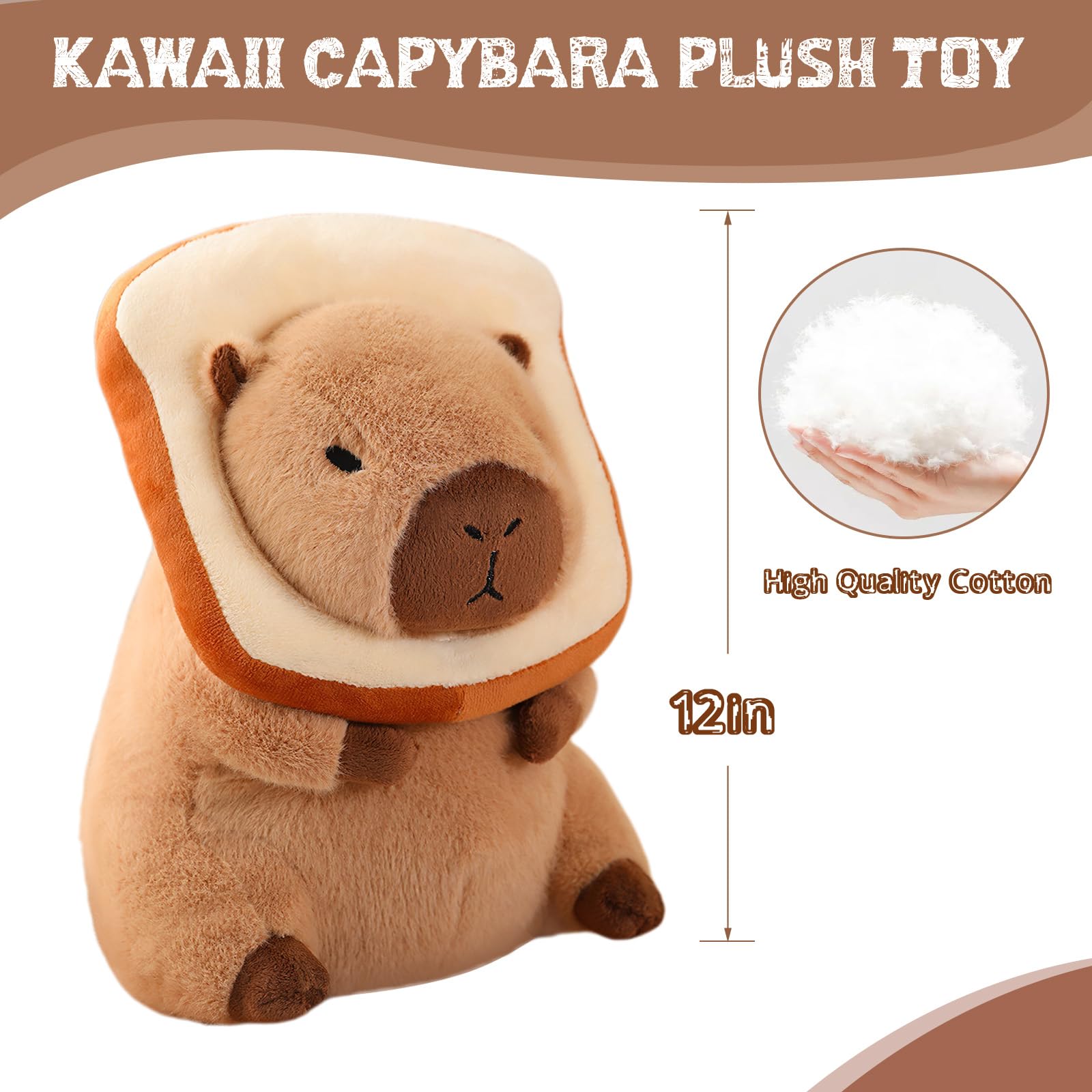 NXNYNZ capybara plush decor accent for bedroom or living room