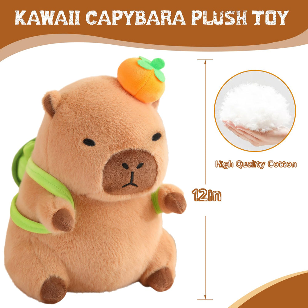 NXNYNZ capybara plush with turtle backpack design for portable fun