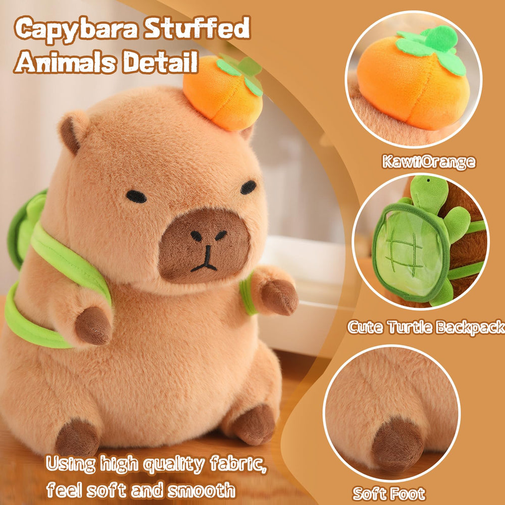 NXNYNZ capybara plush wearing toast headwear for cute, customizable looks