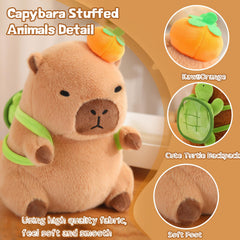 NXNYNZ capybara plush wearing toast headwear for cute, customizable looks