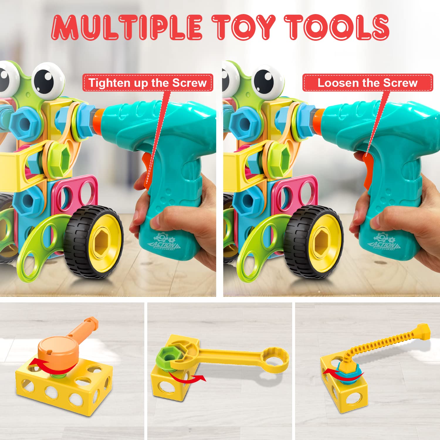 NXONE STEM set encourages teamwork as kids build together.