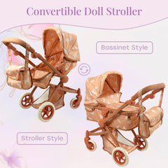 The New York Doll Collection compact folded stroller ready for storage