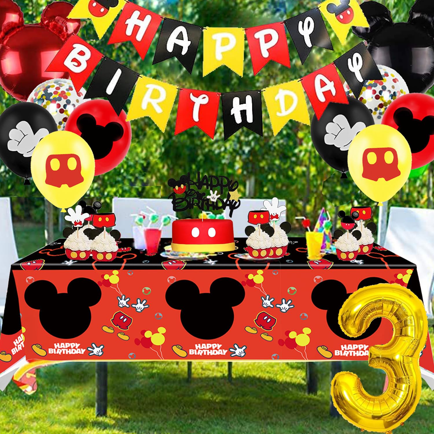 Nyhpar Cartoon Mouse latex balloon set offers versatile decor and easy setup.
