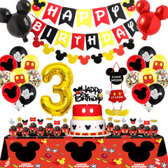 Nyhpar Cartoon Mouse banner decor for a bright 3rd birthday celebration.