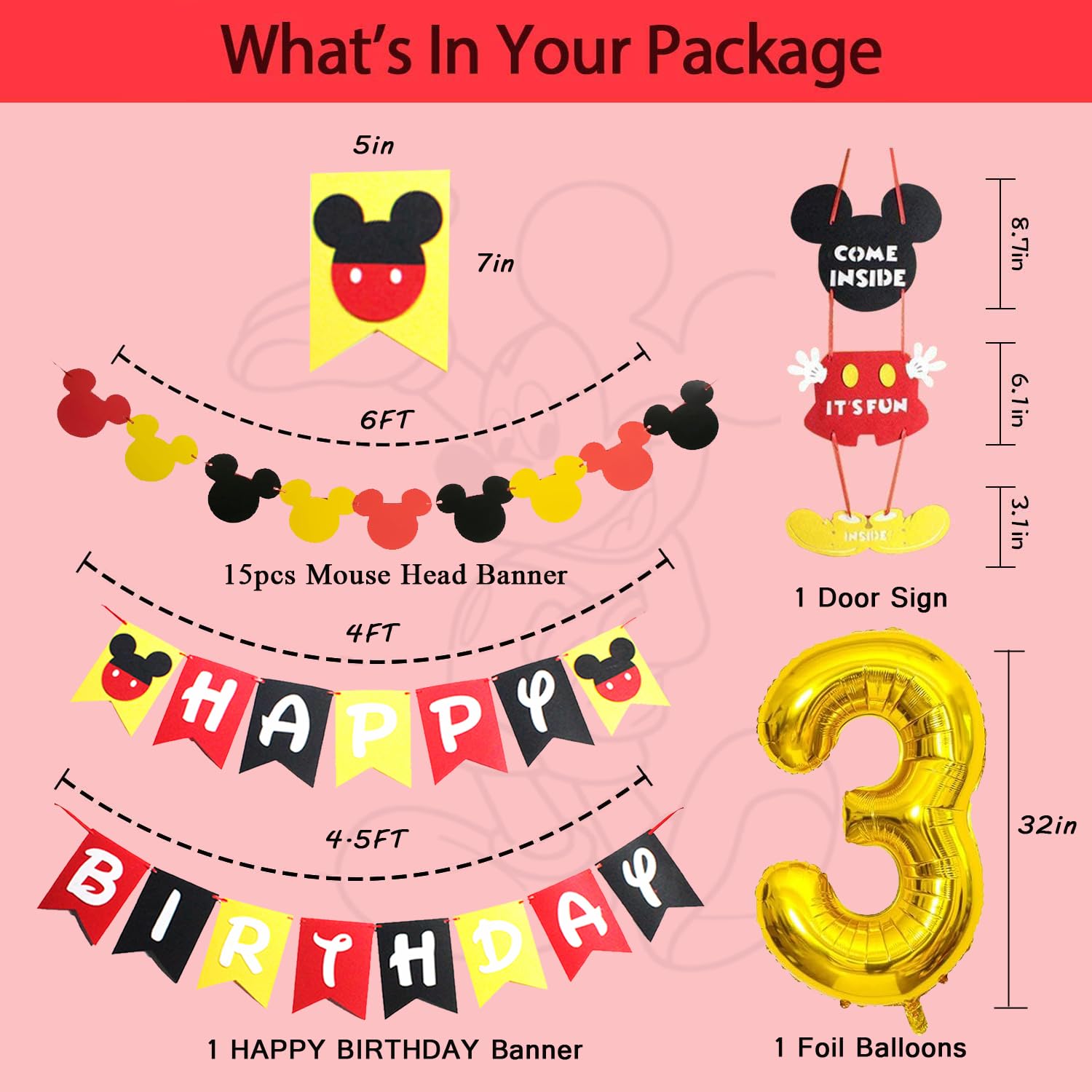 Nyhpar Cartoon Mouse door sign welcomes guests with reusable charm.