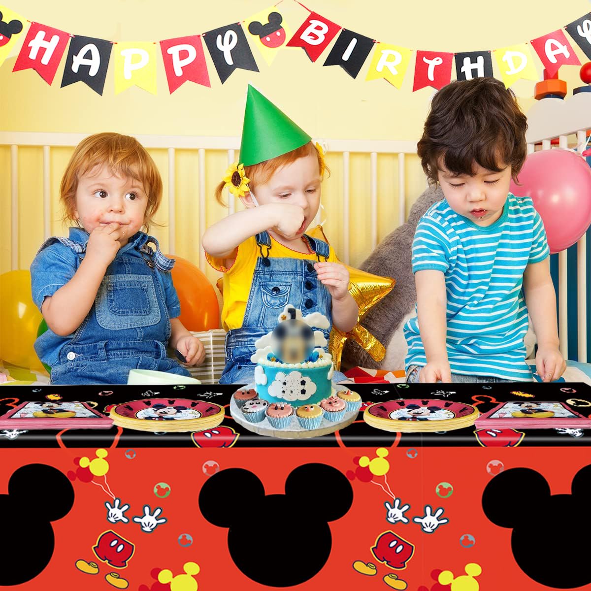 Nyhpar mouse tablecloth ideal for birthday celebrations and photo booth props.