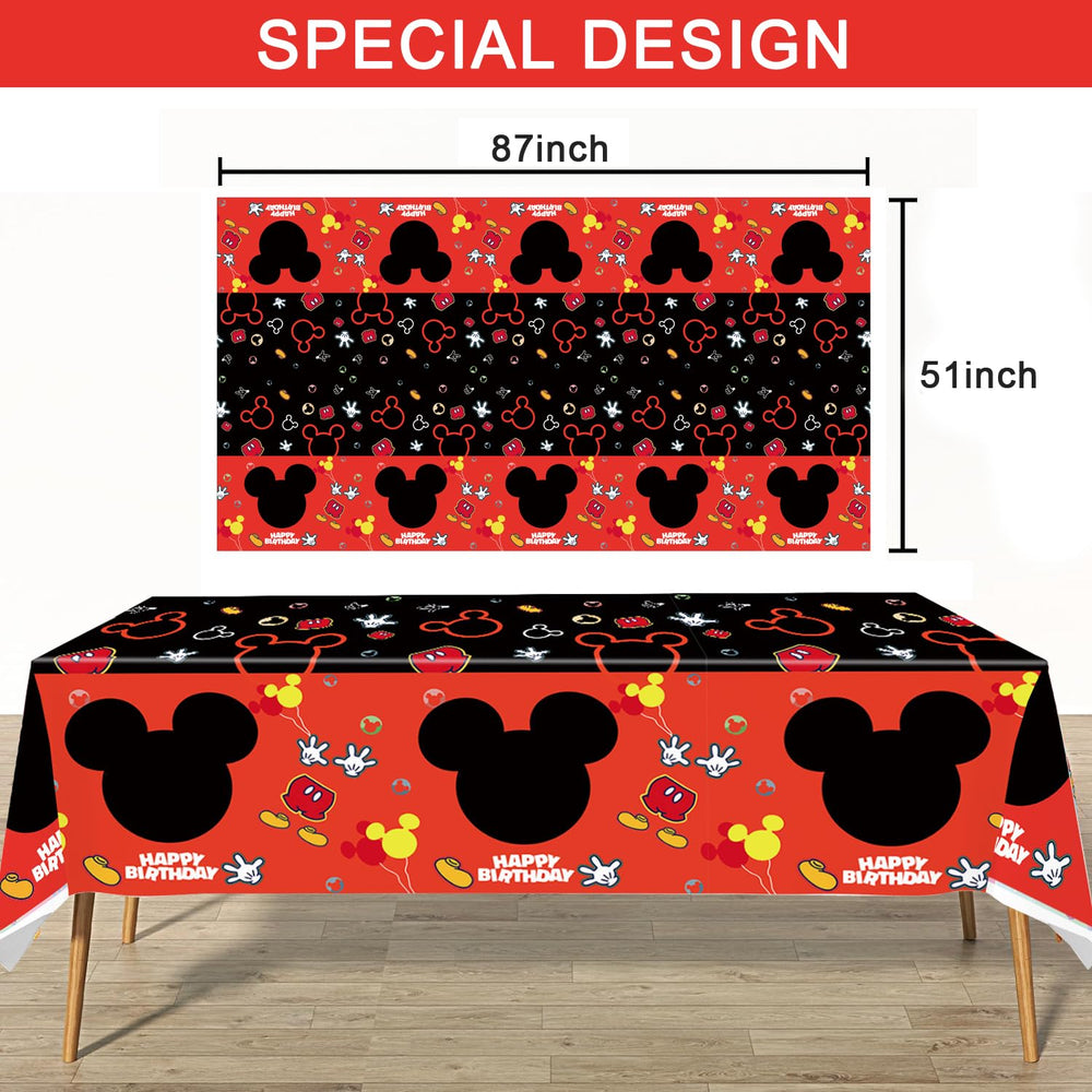 Nyhpar party tablecloth ensures mess-free cleanup after snacks and cake.