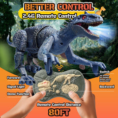 NYVEWIW Indominus Rex smoke-effect enhances dramatic dinosaur scenes.