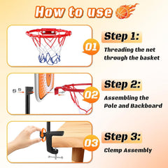 NZQXJXZ bed-frame mount hoop setup ready for cozy play corners.