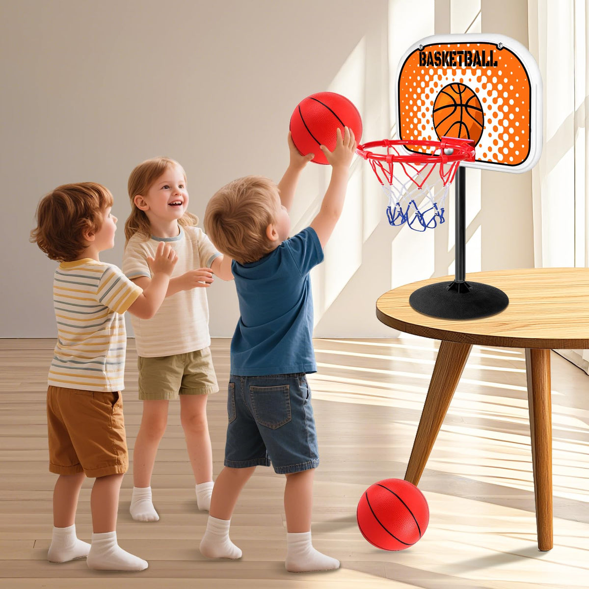 NZQXJXZ toddler basketball hoop detachable and portable for indoor or outdoor fun
