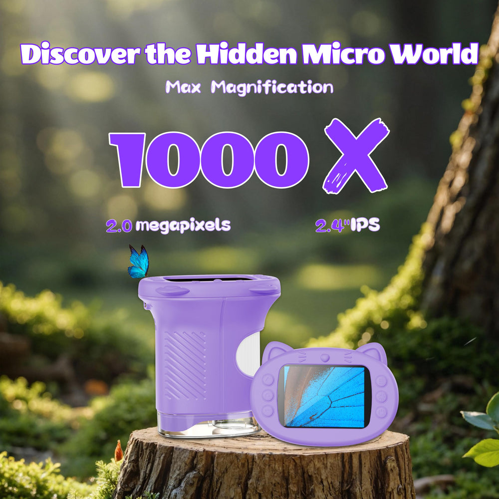 OAEBLLE microscope with 1000X magnification reveals tiny specimens for curious minds