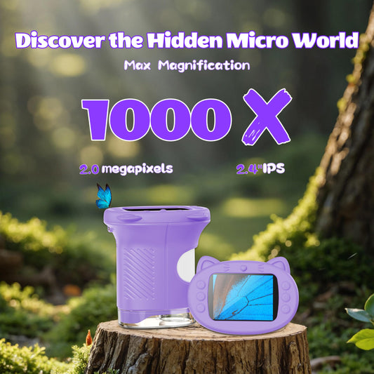 OAEBLLE microscope with 1000X magnification reveals tiny specimens for curious minds