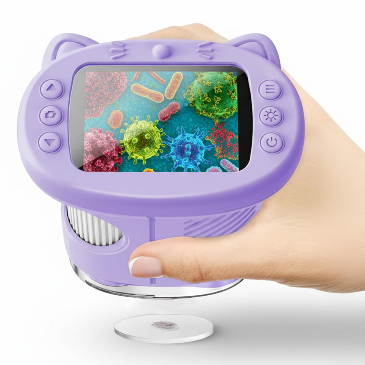 OAEBLLE Kids Microscope with 2.4-inch screen for clear close-ups during learning