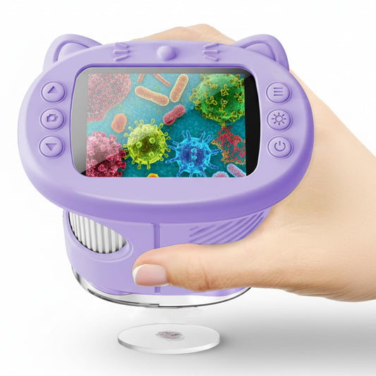 OAEBLLE Kids Microscope with 2.4-inch screen for clear close-ups during learning
