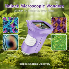 OAEBLLE microscope’s 8 LEDs provide bright, adjustable lighting for any setting