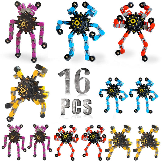 OAHCGNO S deformable chain spinner for tactile play.