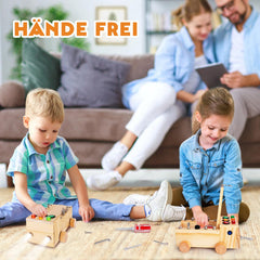 OAKJAR safe, durable wood construction supports long-lasting playtime.