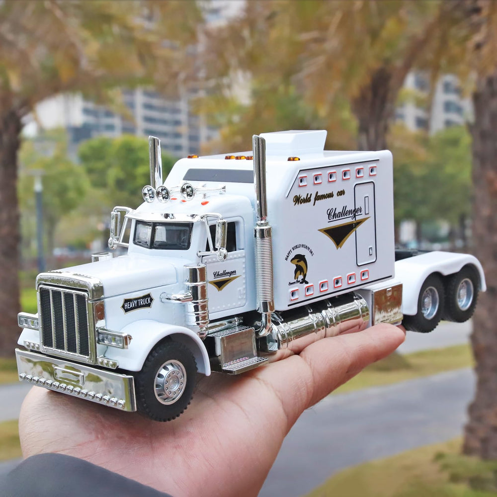 OANMYJJO diecast semi truck ideal for display and collection.
