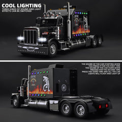 OANMYJJO 1:24 scale diecast truck showcases authentic details during collection.