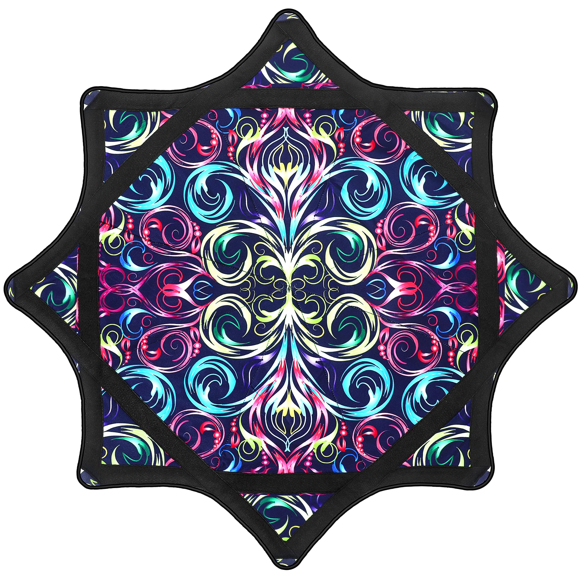 Oazoxcx Flow Star paisley pattern twirling for rhythm practice.
