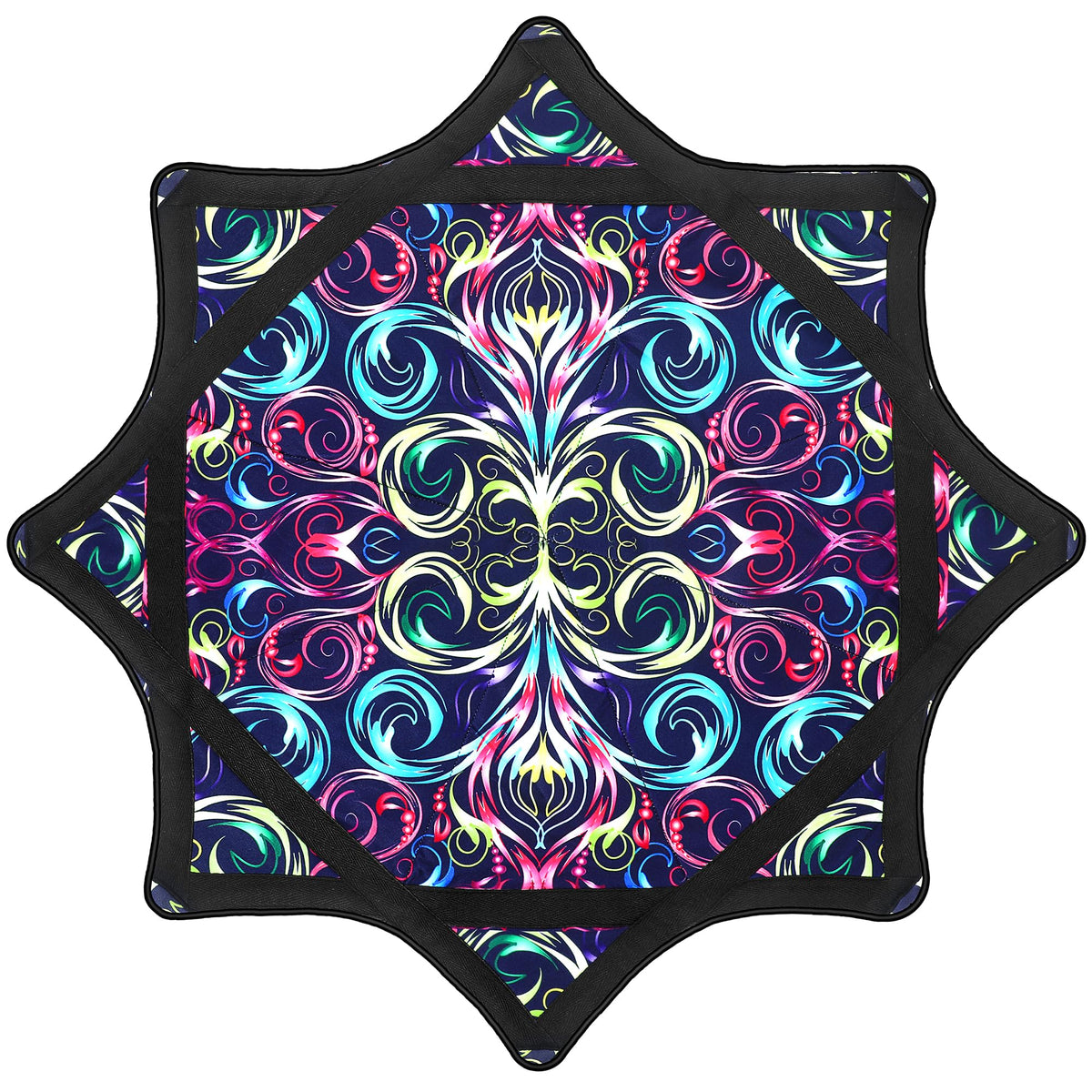 Oazoxcx Flow Star paisley pattern twirling for rhythm practice.