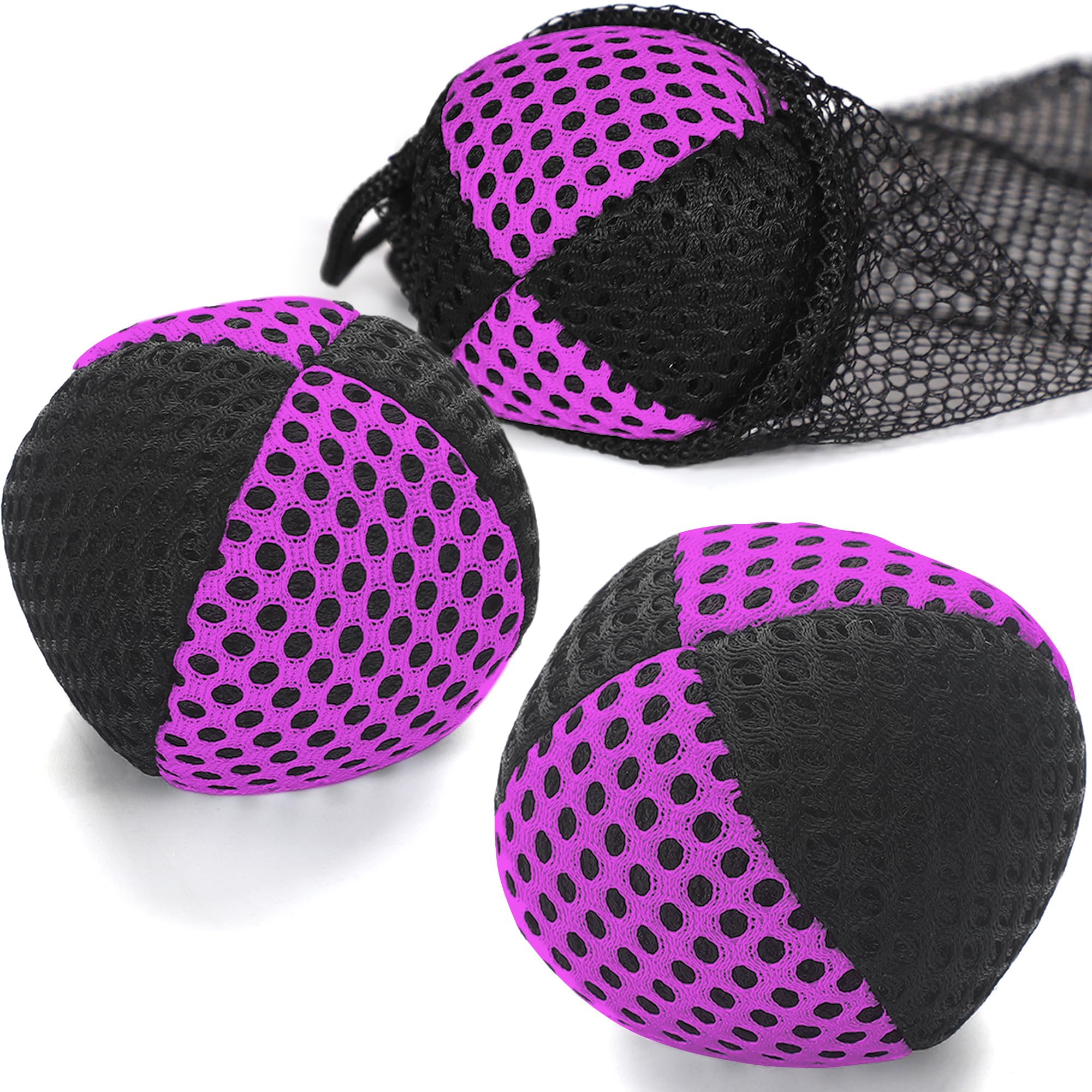 oazoxcx juggling balls beginners set in black and purple for smooth practice.