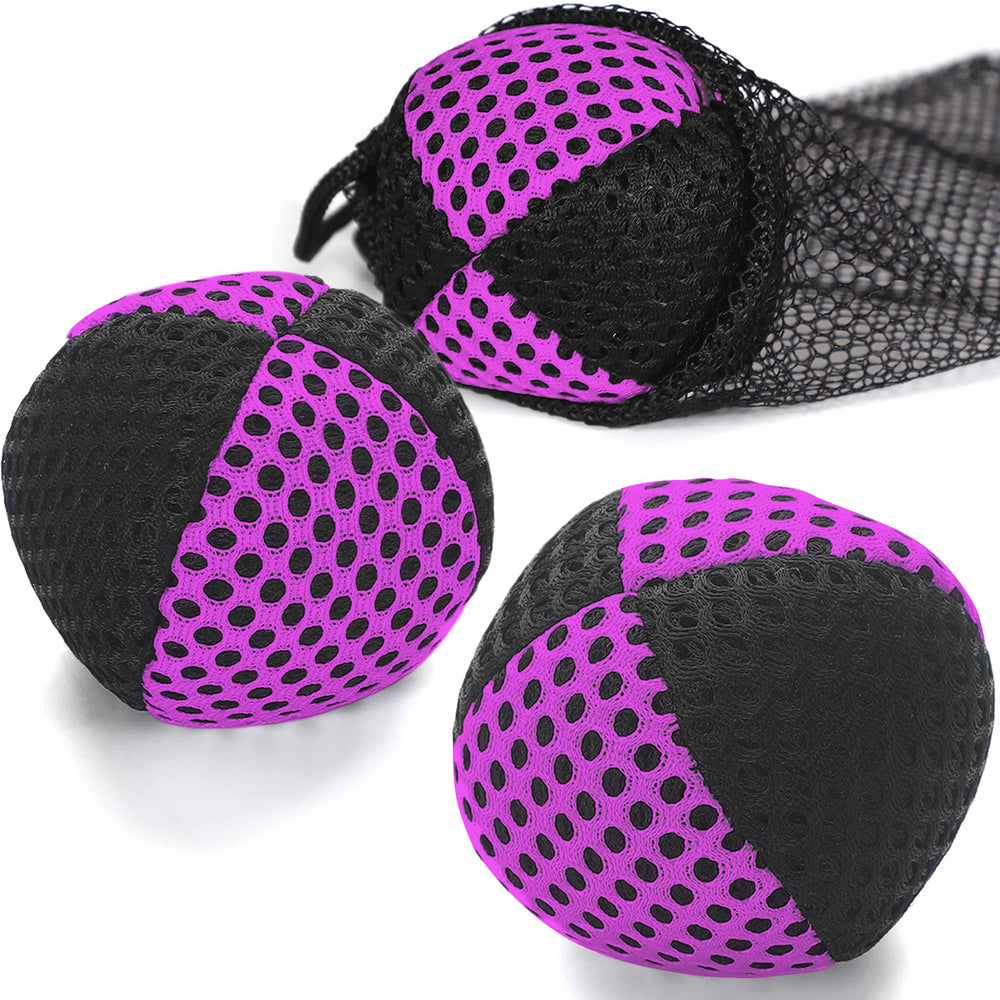 oazoxcx juggling balls beginners set in black and purple for smooth practice.