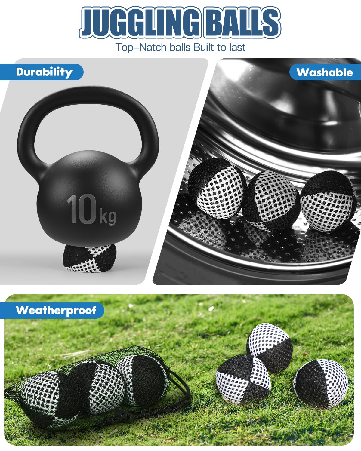 oazoxcx black-white contrast aids visibility during throws.