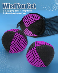 oazoxcx juggling balls bright colors improve visibility during throws.