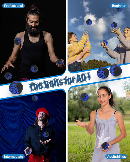 oazoxcx juggling balls hand-fit design enables comfortable grip during practice.