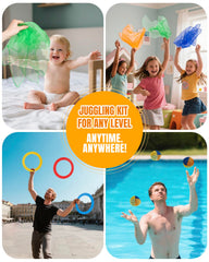 oazoxcx juggling kit colorful set features vivid colors for high visibility practice.