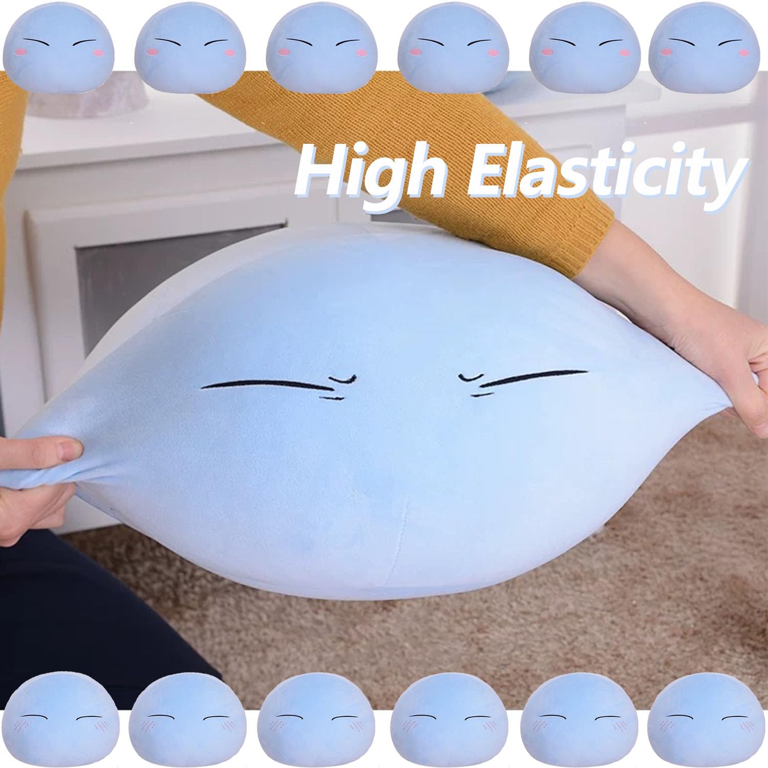 Obanai slime plush hugging pose, ideal for comfort