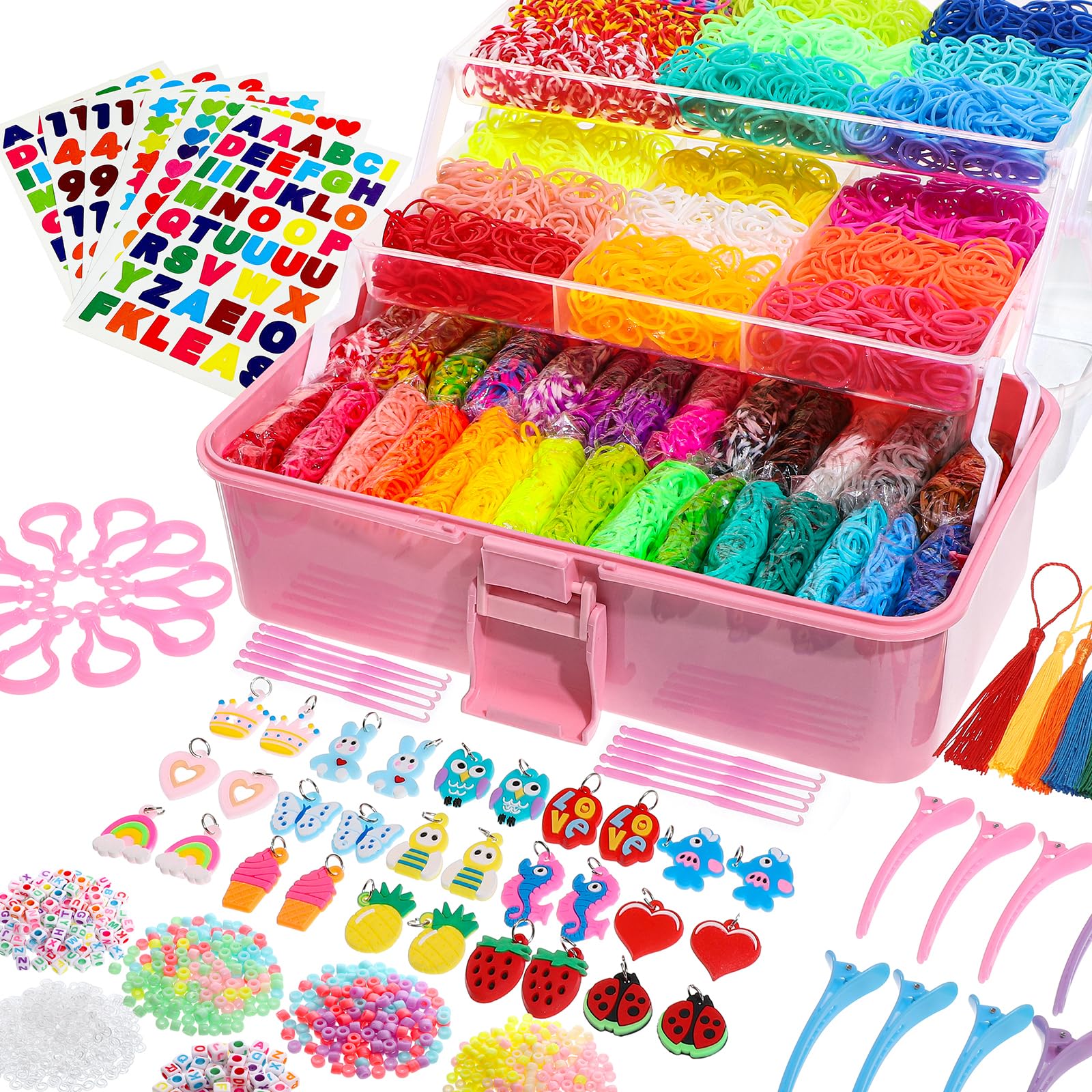 obeoby 3-layer container keeps crafting supplies organized for bracelet making