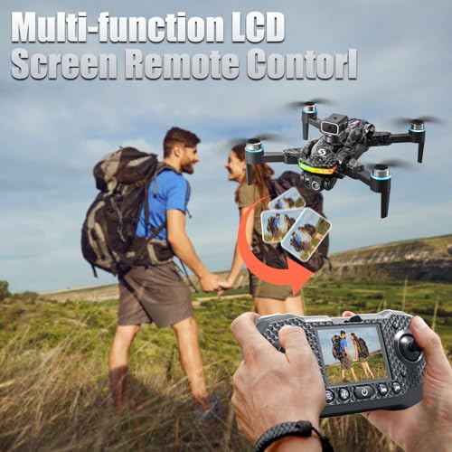 OBEST drone with screen showing RGB LED lights for visibility during flight