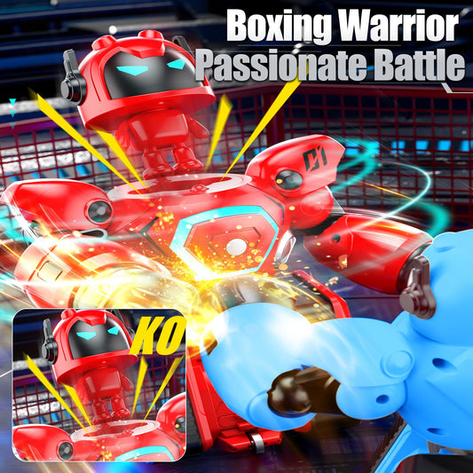 OBEST whirlwind strike with light effects highlighting dramatic robot action.